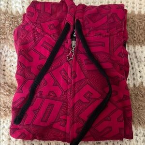 Fox pink Patterned Hoodie